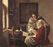 Girt interrupted at her music (mk30) Jan Vermeer